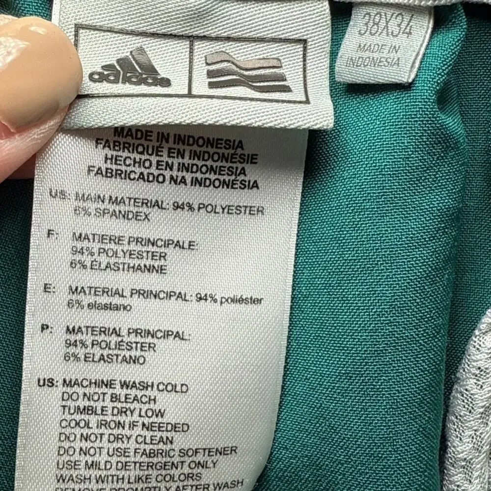 Adidas blue golf performance stretch waist pants mens 38/34 athletic‎ outdoor - Picture 3 of 9